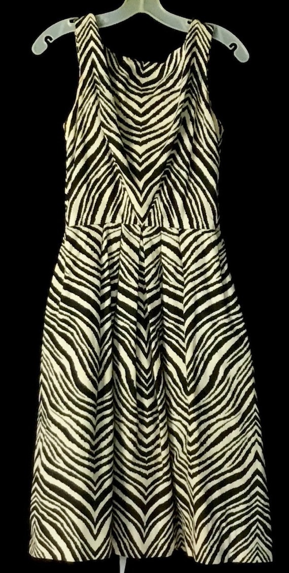 Vintage 1950s Gigi Young Zebra Print Dress