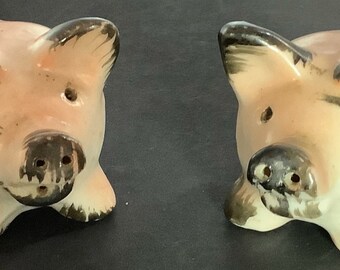 Vintage Occupied Japan Pig Salt and Pepper Shakers