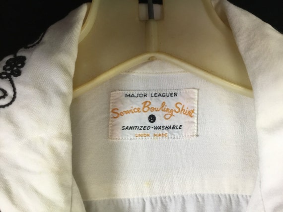 Vintage 1950s Major Leaguer Service Bowling Shirt… - image 6