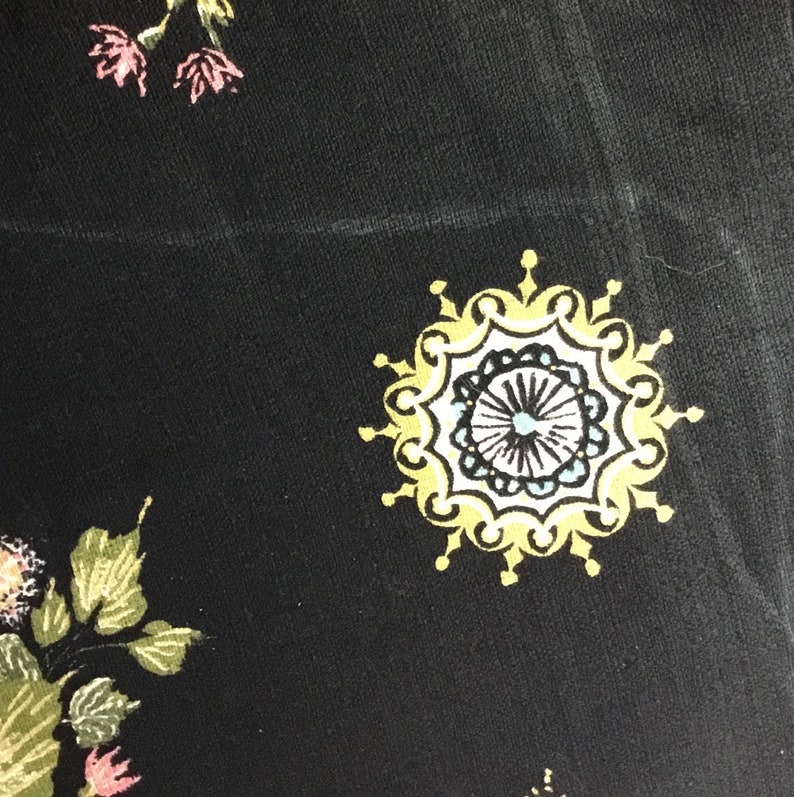 Vintage 1950s Barkcloth Fabric