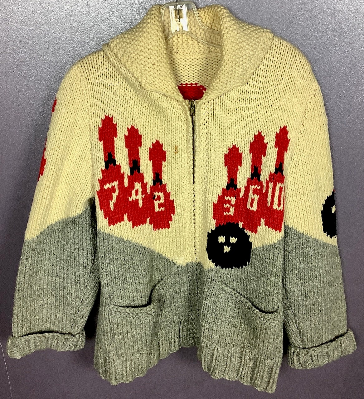 Vintage 1950s Cowichan Bowling Sweater - Etsy Canada