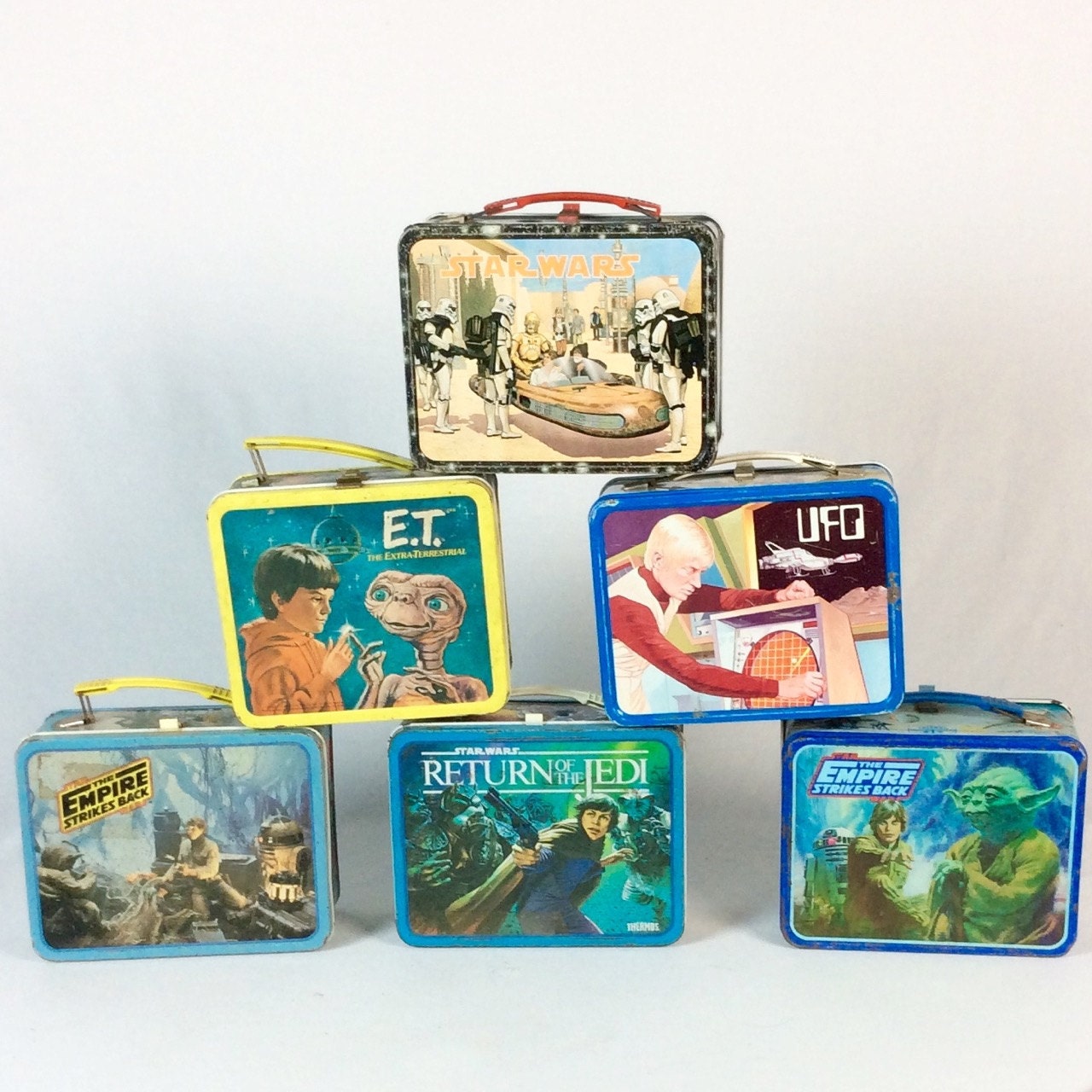 Vintage Star Wars RETURN OF THE JEDI Metal Lunch Box CHEINCO Made in USA