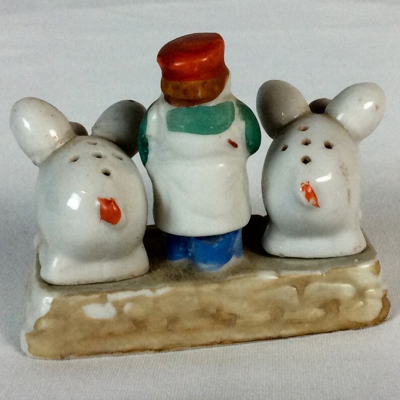 Occupied Japan Butcher and Pigs Salt and Pepper Shakers Etsy