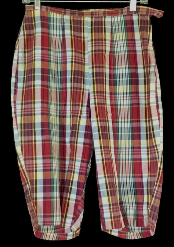 Vintage 1950s Ladies Plaid Petal Pushers