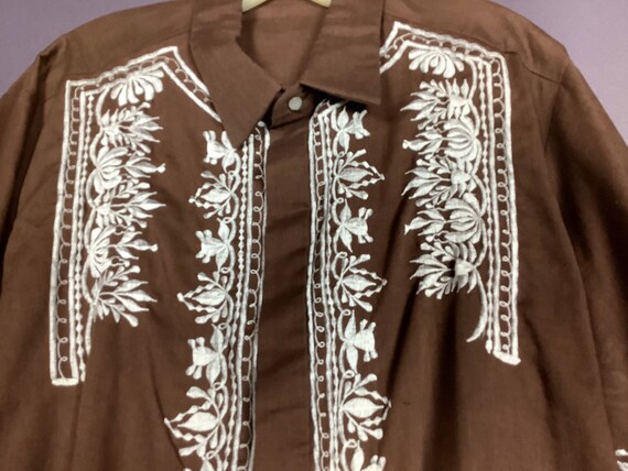 Vintage 1960s Tesoro's Brand Ethnic Shirt View 4