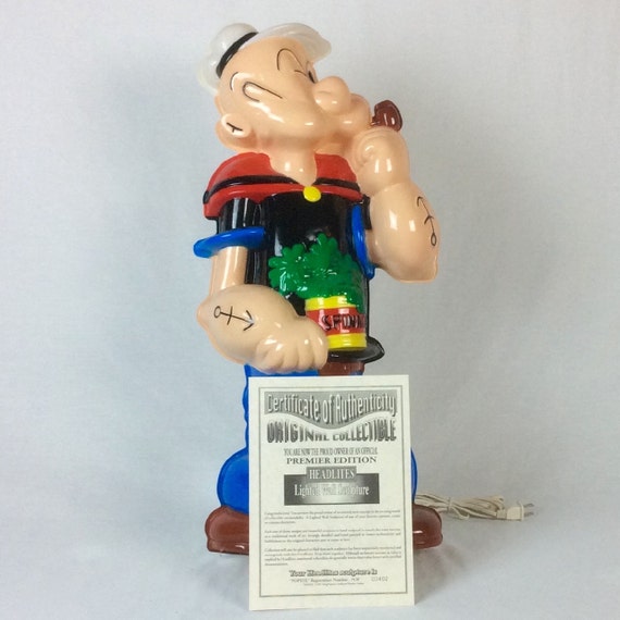 Vintage 1990s Headlites Blow Mold Popeye the Sailor Wall Lamp - Etsy