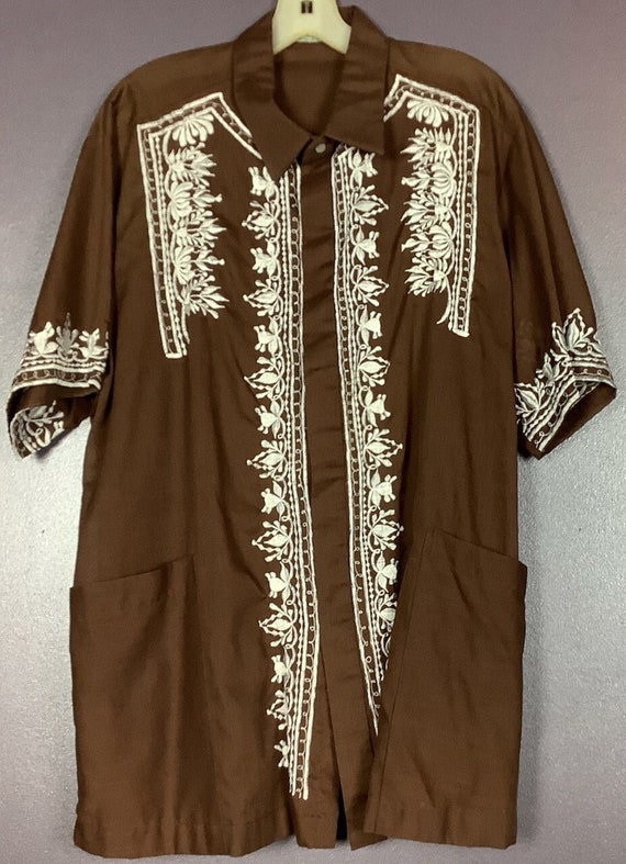 Vintage 1960s Tesoro's Brand Ethnic Shirt