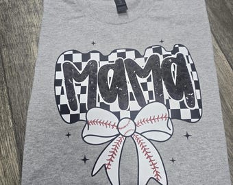 Baseball Mama with Bow