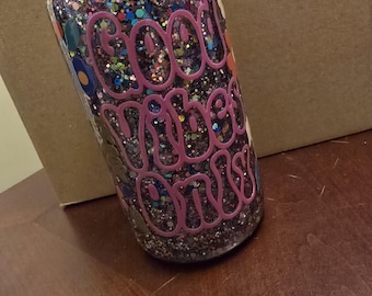 Good Vibes Only Glitter Tumbler