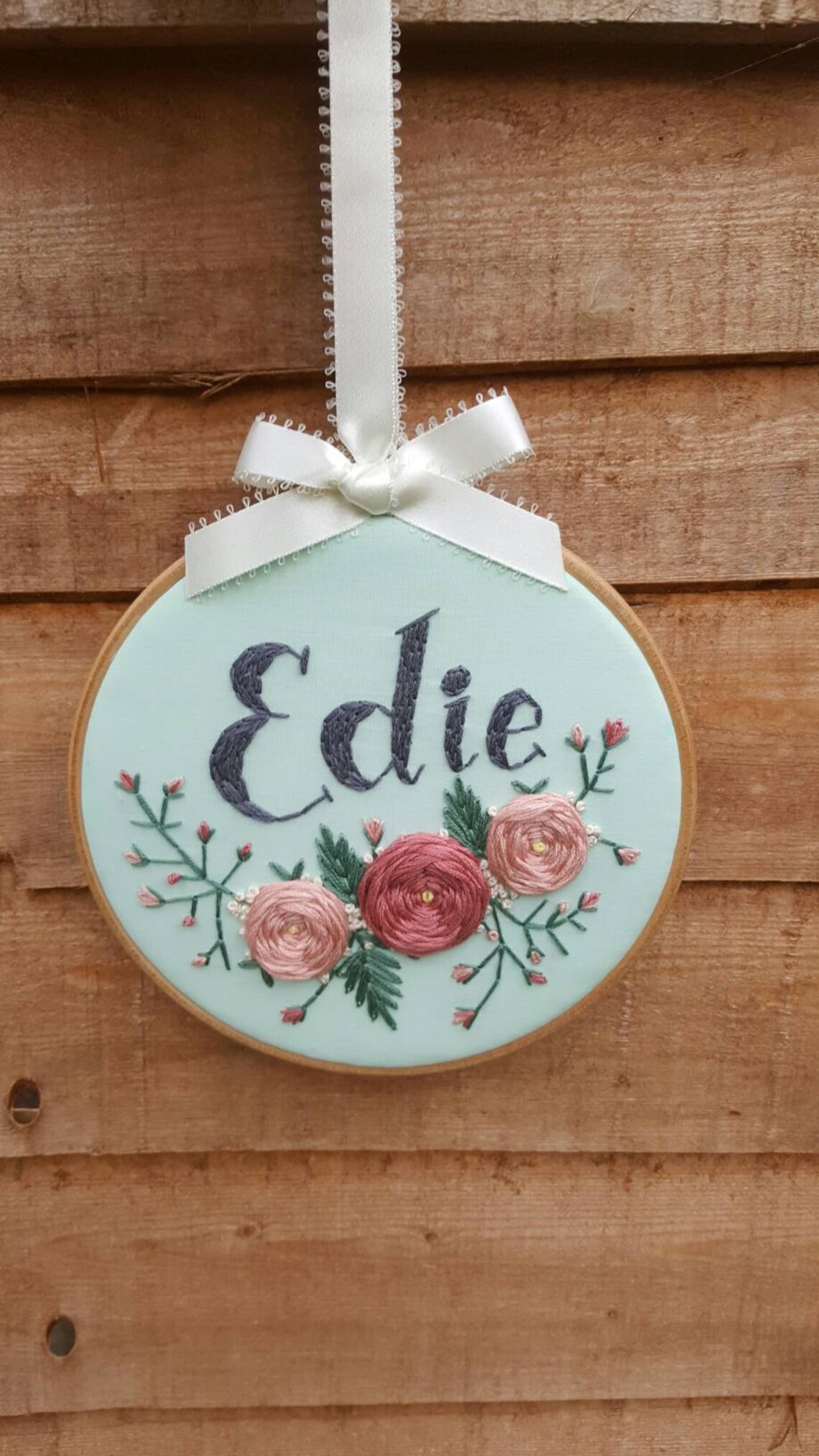 Personalised Baby Gift New baby keepsake Floral wall art Etsy