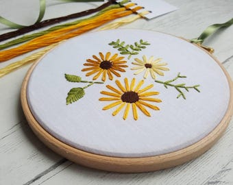 Sunshine hand Embroidery Kit, Stitch kit, Craft Kit, Needle work, friendship Gift, craft therapy, Embroidery kits, hand embroidery kit