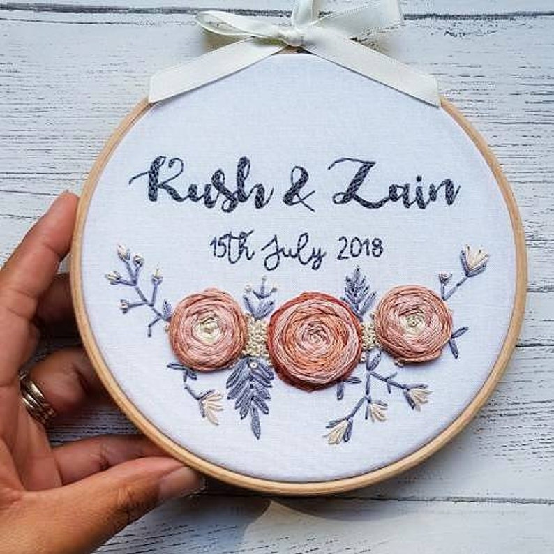 Personalised Wedding Gift Wedding Gift Floral Wall Art Etsy UK