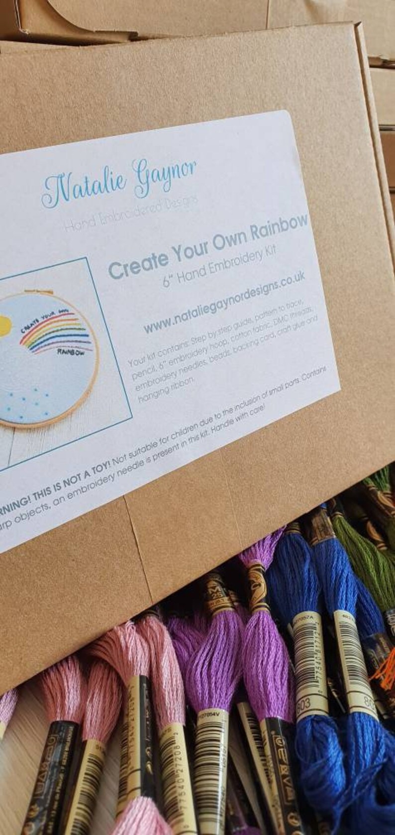 Rainbow Hand Embroidery Kit Stitch Kit Craft Kit Rainbow Etsy