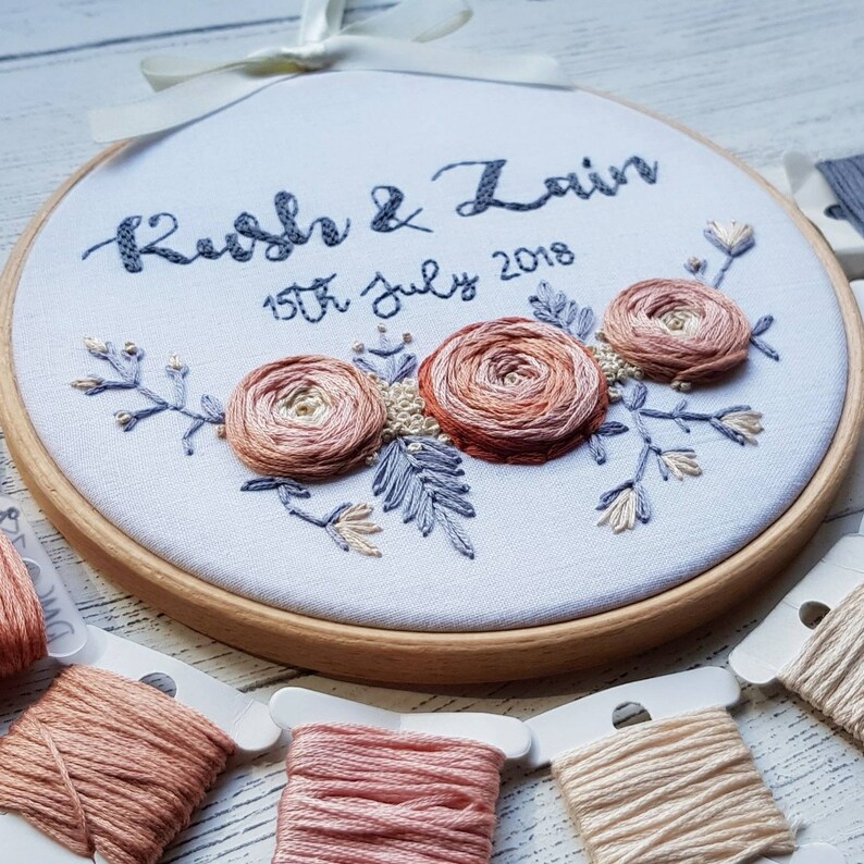 Personalised Wedding gift Wedding gift Floral wall art | Etsy