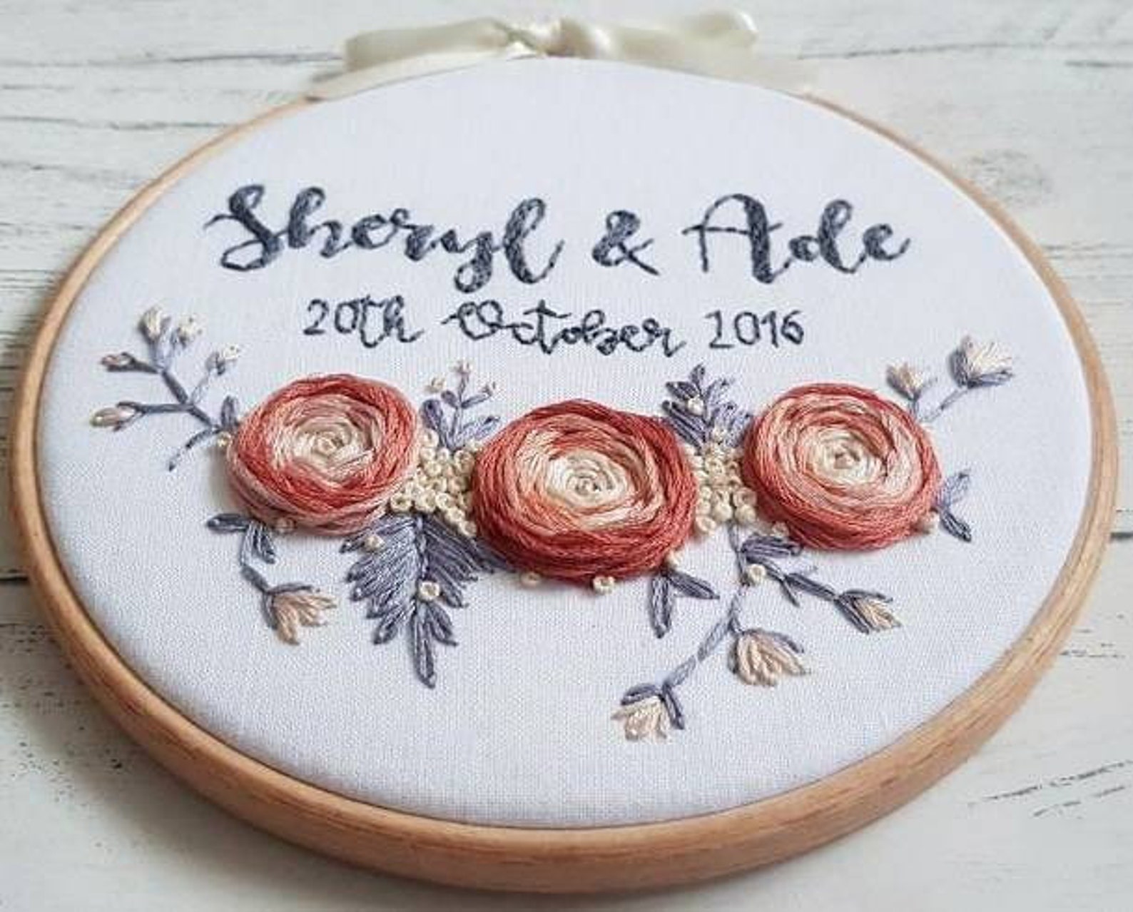 Personalised Wedding Gift Wedding Gift Floral Wall Art Etsy UK