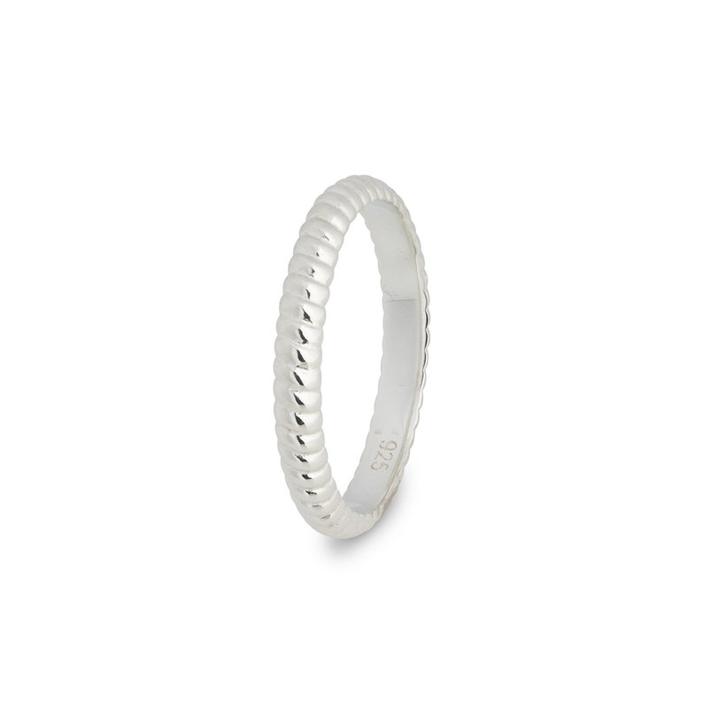 Silver Unique Wedding Band Ring Women Friendship Ring Anniversary Gift For Her Promise Ring Minimal Ring Unique Gift
