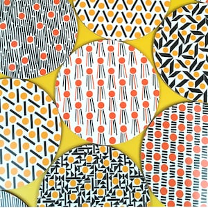 Runde Tischsets 2er Set, runde Tischsets, Retro Tischset, runde Tischset, Kork Tischset, orange Tischset, Tischset