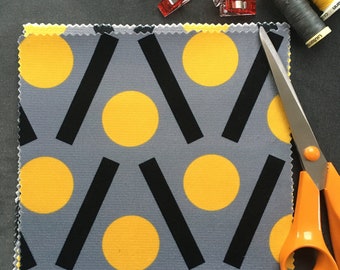 Yellow Chevron Velvet Fabric: Mid-Century Modern Upholstery, Fire Rated