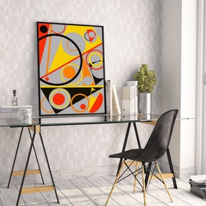 Wall art print, digital print, living room wall art, abstract print, A3 gallery wall art print, colourful wall art, colourful art print uk