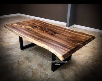Live Edge Parota dining table, conferencde table, wood table, slab table, resin table, epoxy table