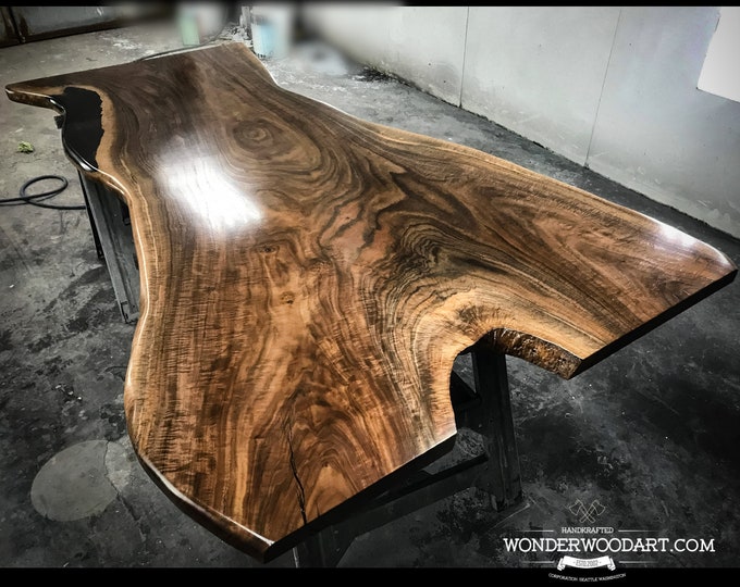 Live Edge Claro Walnut dining table