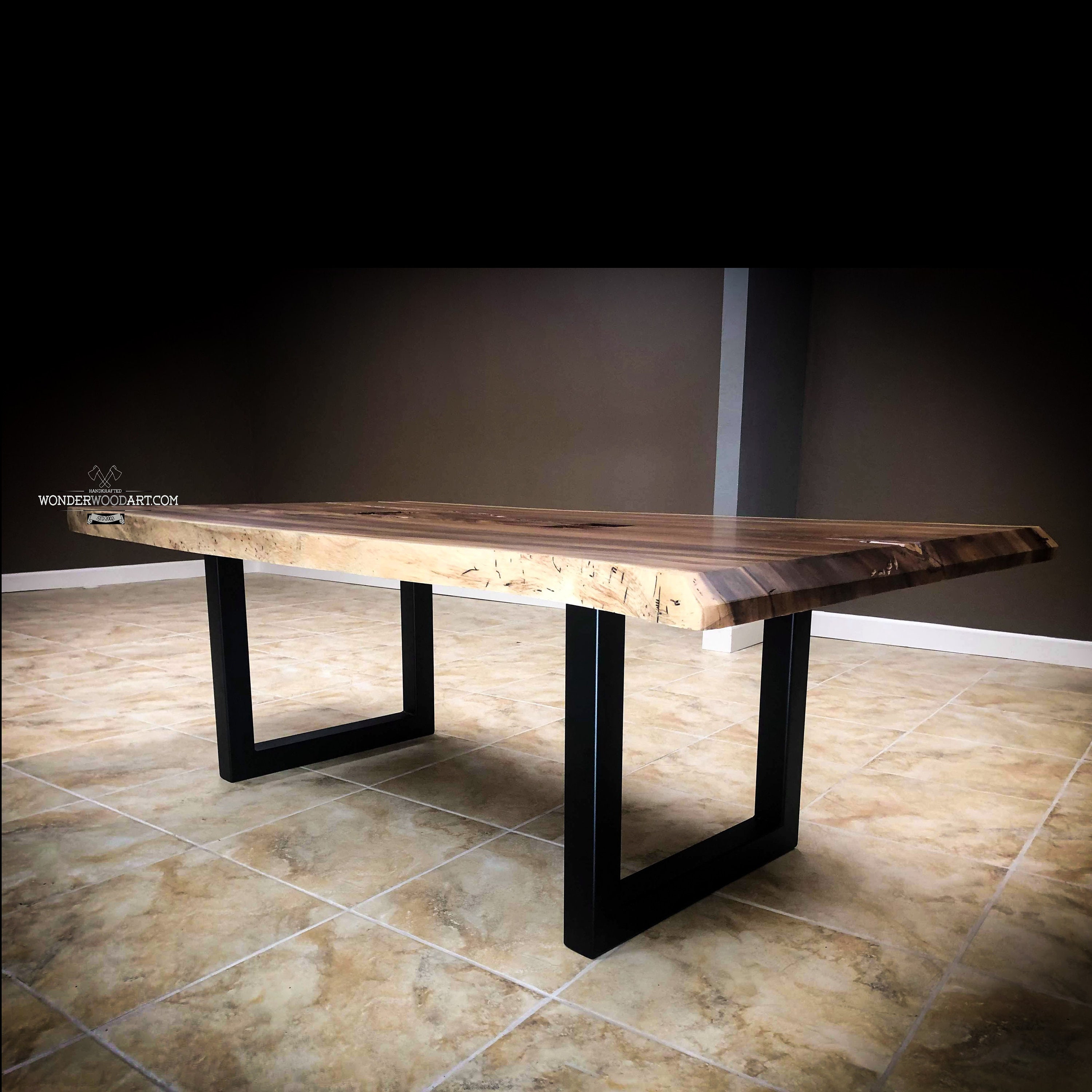 Live Edge Conference Table - Parota Wood Slab Dining Table - 96