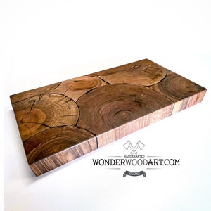 Live Edge Claro Walnut Cookie 12"x24"x2" (or custom size) cutting board, butcher block, charcuterie board, chopping board