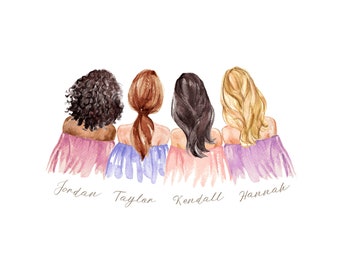 Custom Best Friends Bridal fashion by IrinaIllustration on Custom Best Friends Bridal fashion by IrinaIllustration on