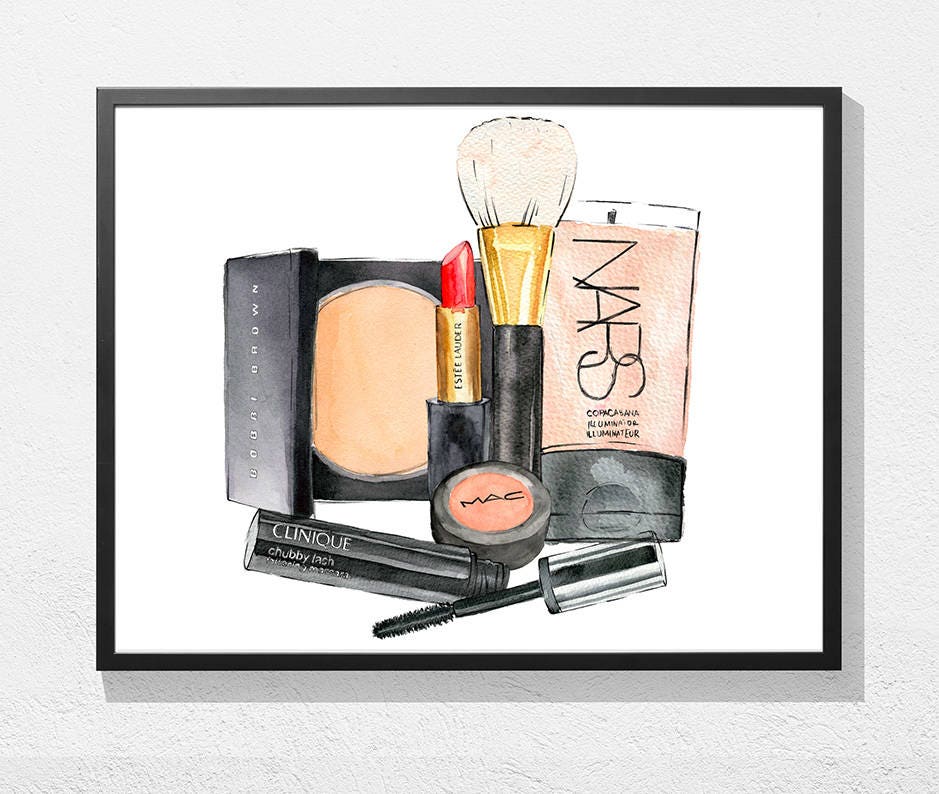 Makeup print makeup prints makeup wall art makeup art Etsy