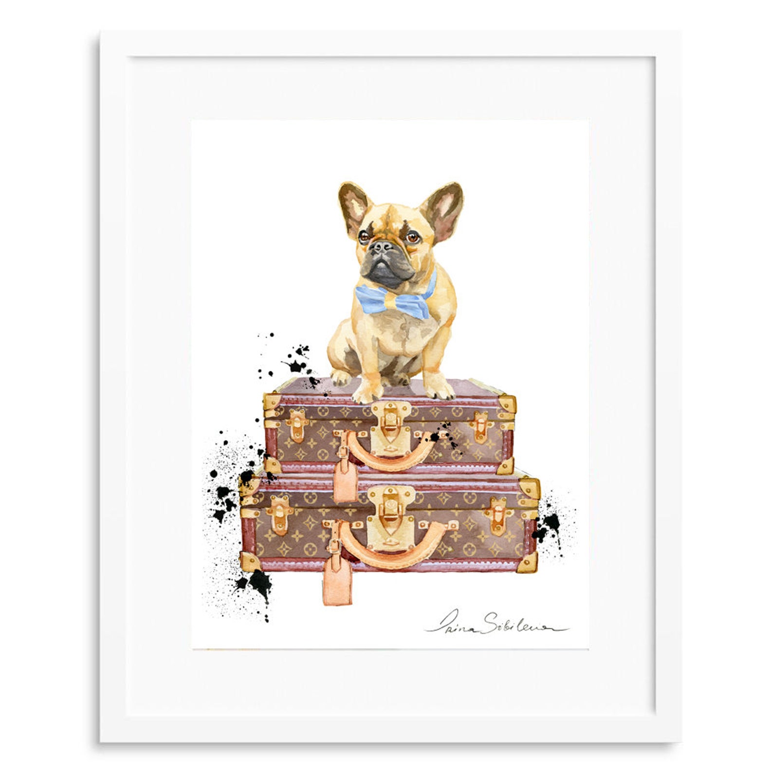 French Bulldog Gifts Louis Vuitton French Bulldog Frenchie Etsy