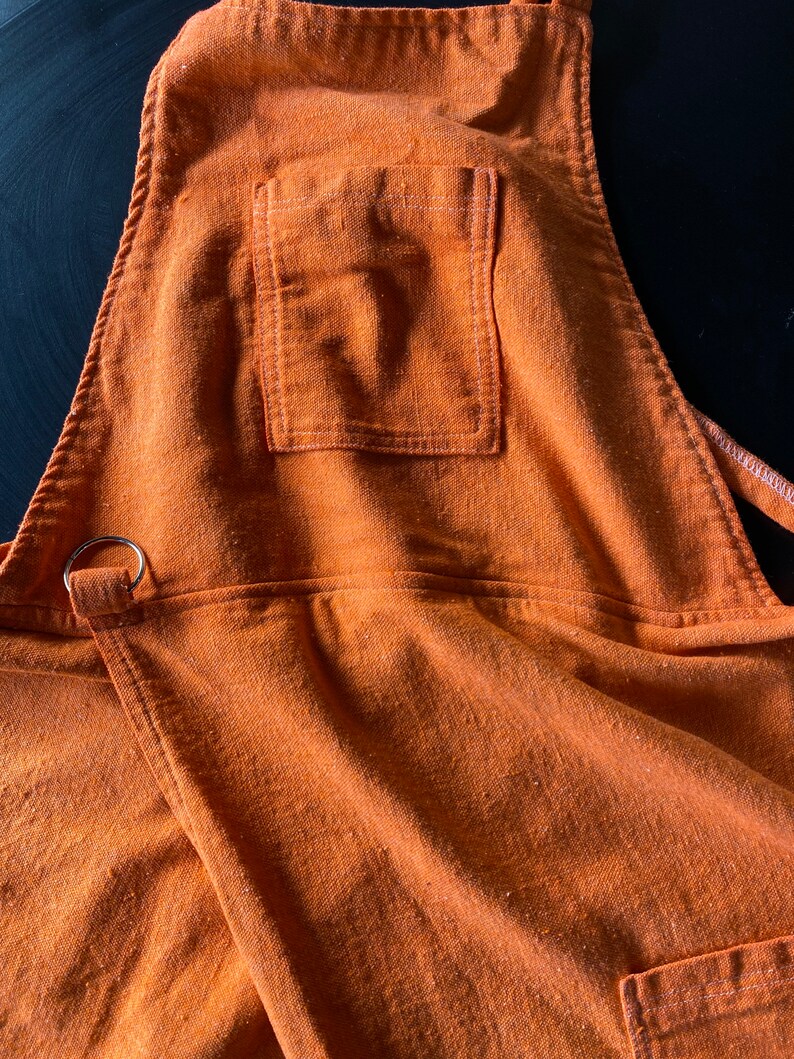 Orange Durable Cotton Canvas Pottery Apron Ceramic Apron Etsy