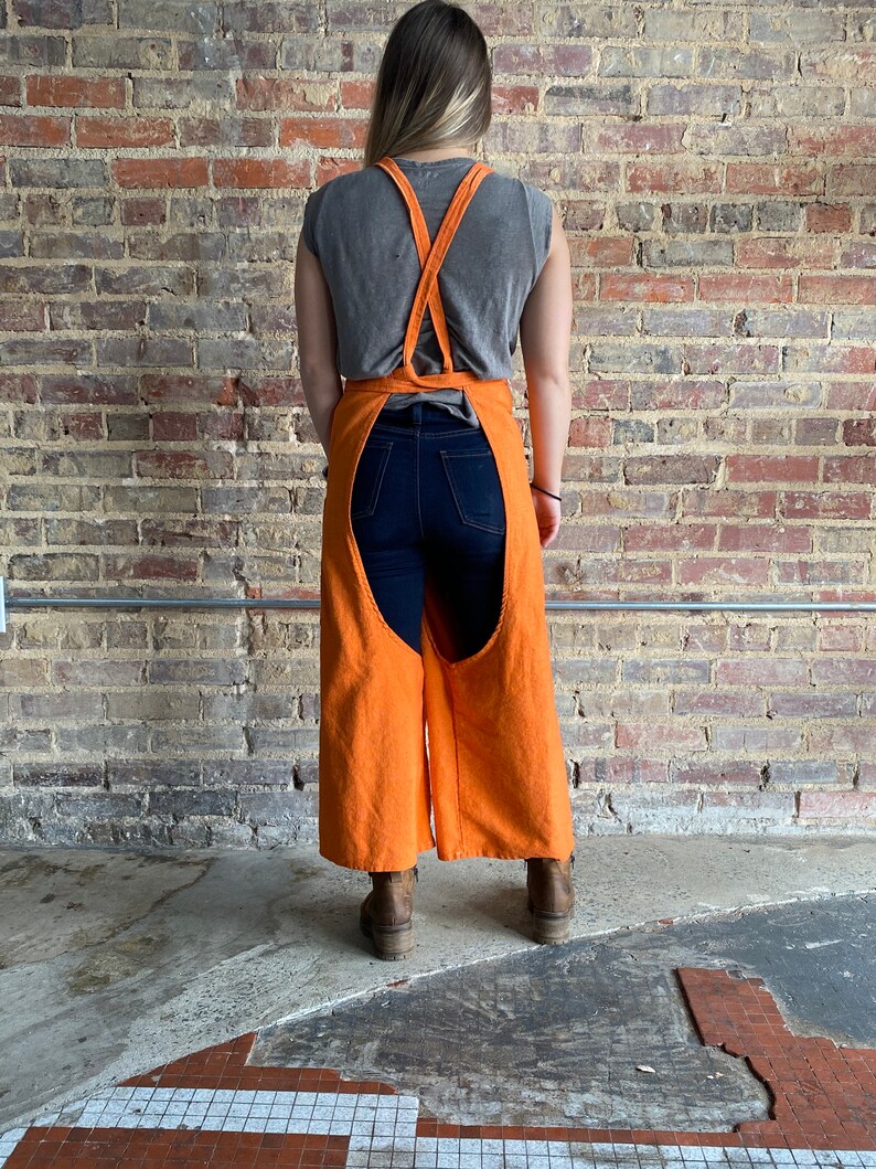 Orange Durable Cotton Canvas Pottery Apron Ceramic Apron Etsy