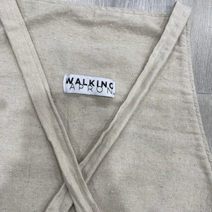 Natural Durable cotton canvas pottery apron ceramic apron throwing apron clay apron walking apron Because it has legs image 10