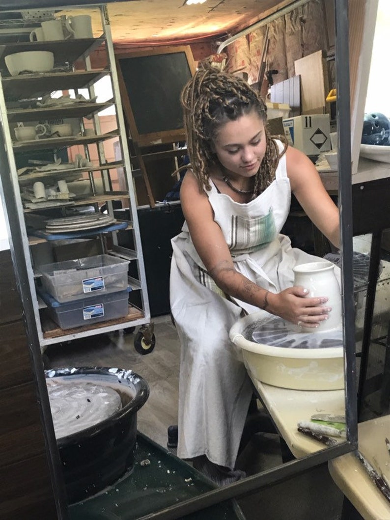 Durable cotton canvas pottery apron ceramic apron throwing Etsy