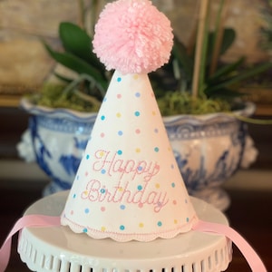 Pastel Dot Birthday Hat