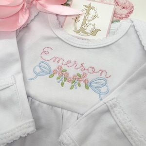 Embroidered Baby Gown