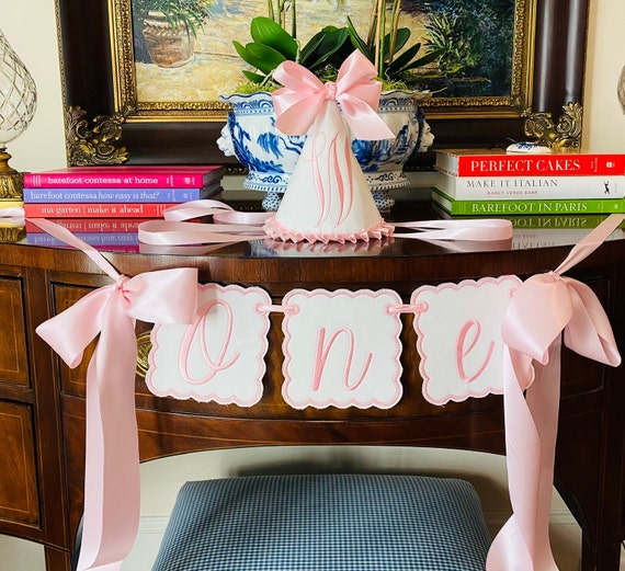 Embroidered Birthday Hat and Banner
