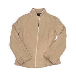 Vintage Fendi Beige Zip-Up Jacket - XS - High Fashion Minimalist Design - Rare Find