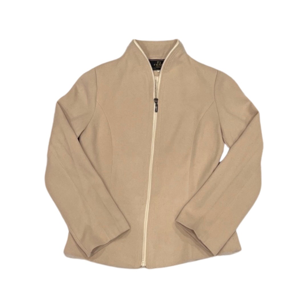 Vintage Fendi Beige Zip-up Jacket - XS - High Fashion