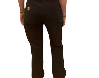 Pantalones cargo negros de cintura alta Carhart Y2K - Talla 32 - Ropa de trabajo utilitaria