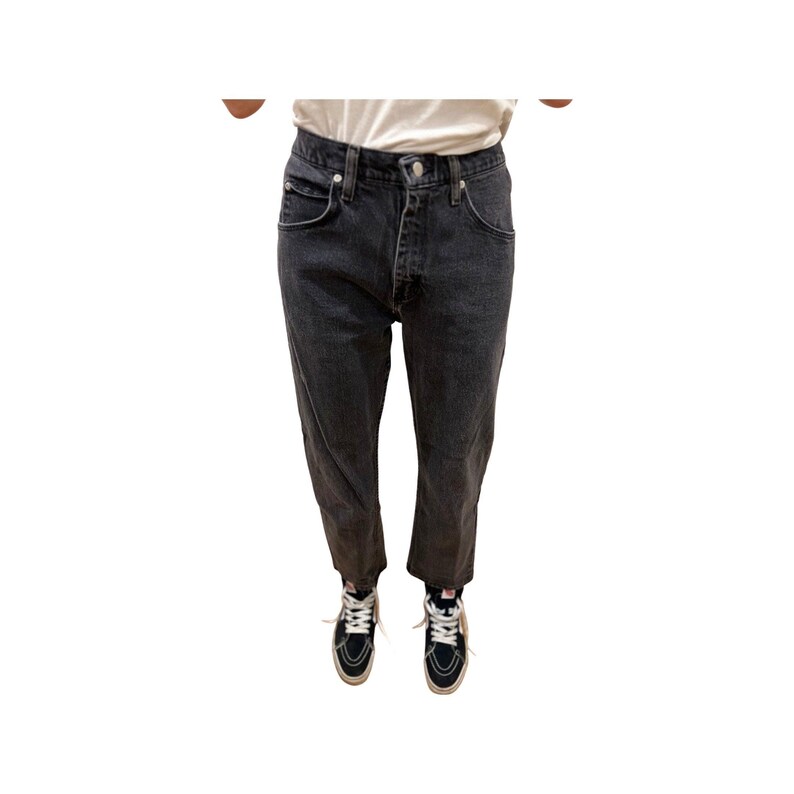 Wrangler Jeans Size 30 Black Denim, Baggy Jeans, Wrangler, Vintage Jeans, size 26 image 4