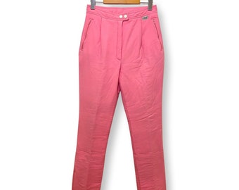 80&#39;s Snow Pants, Vintage pink ski pants, fitted snow pants, retro ski pants, size Small, winter ski pants, xs vintage snow pants,