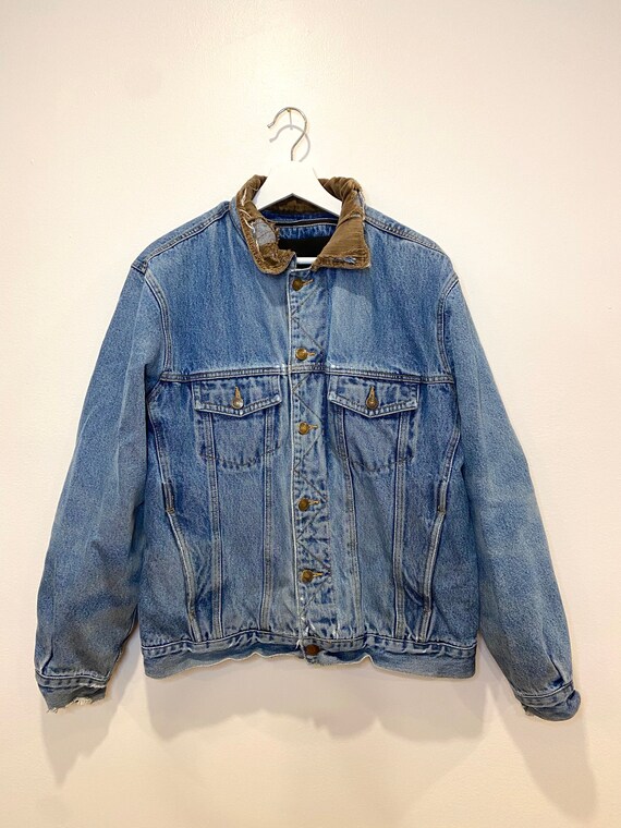 Vintage Denim Jacket Size Medium Large 