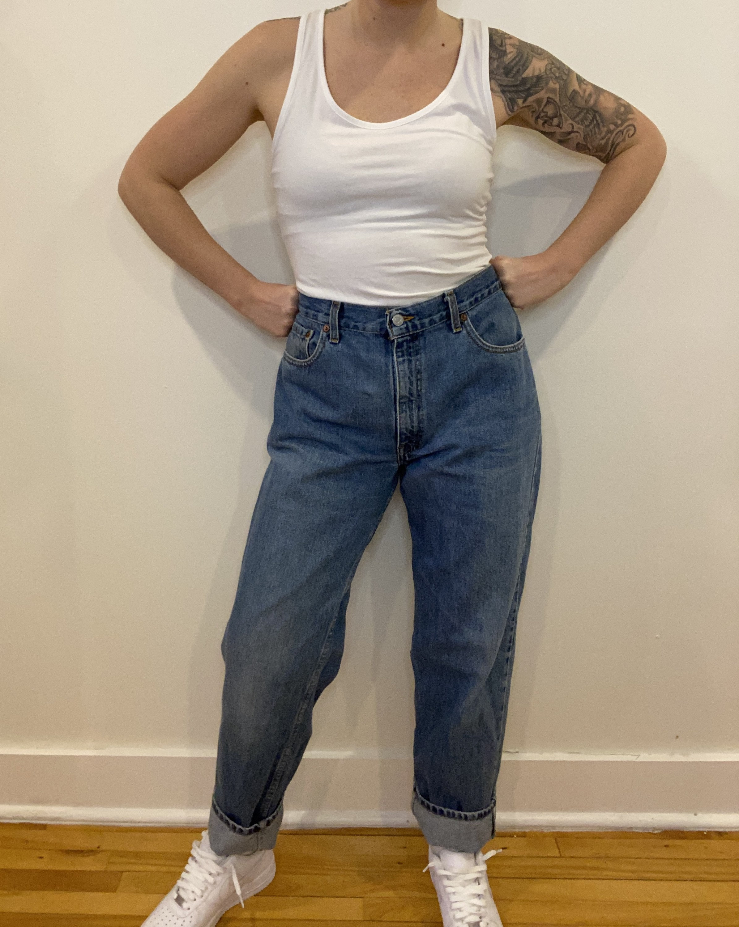 W34 L30 Vintage Jeans Denim Blue 