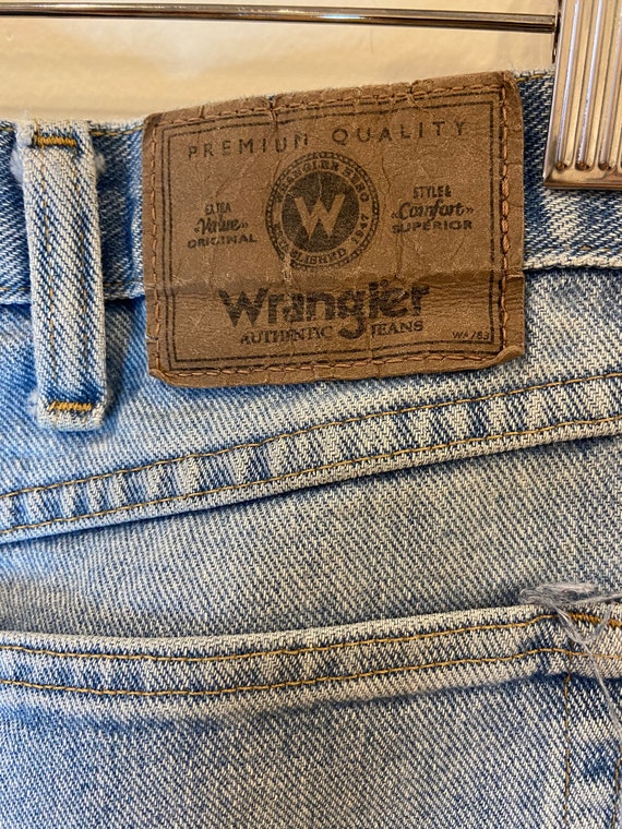Vintage 90s-00'S Wrangler Dress Jeans, Men's Size 34 (W34) polyester brown type Vintage Second Hand