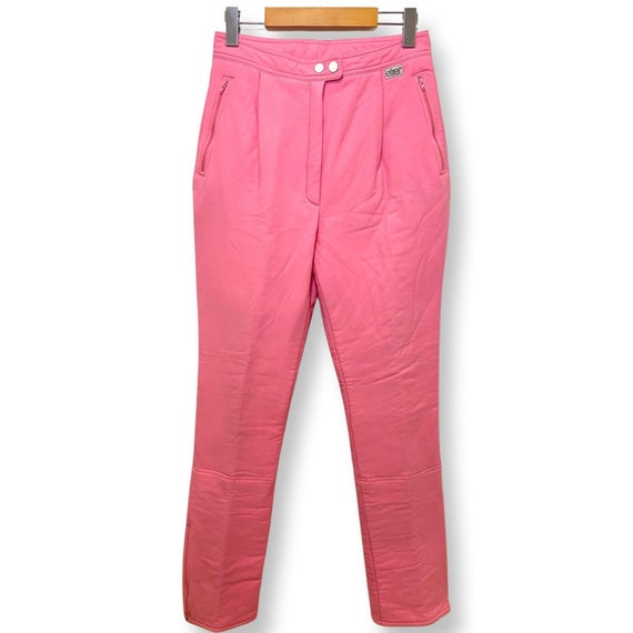 80's Snow Pants, Vintage pink ski pants, fitted s… - image 7