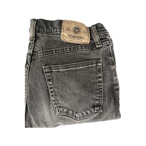 Wrangler Jeans Size 30 Black Denim, Baggy Jeans, Wrangler, Vintage Jeans, size 26 image 3