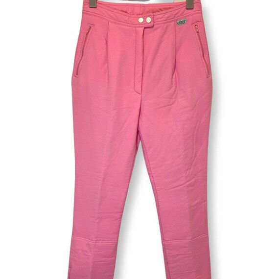 80's Snow Pants, Vintage pink ski pants, fitted s… - image 9