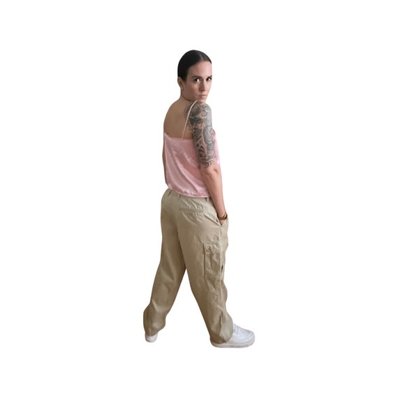 Y2K Cargo Pants - Perfect Baggy Beige Tommy Hilfi… - image 4