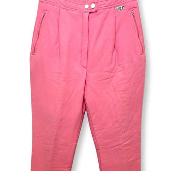 80's Snow Pants, Vintage pink ski pants, fitted s… - image 3